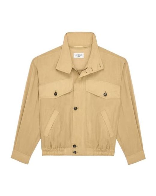 Saint Laurent Natural Long-Sleeved Casual Jacket