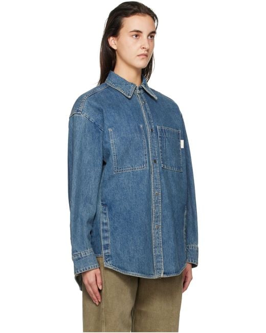 Wooyoungmi Blue Long-Sleeved Denim Shirt