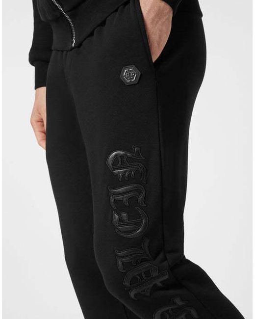 Philipp Plein Black Long-Sleeved Sportswear And Sweatpants Suits for men