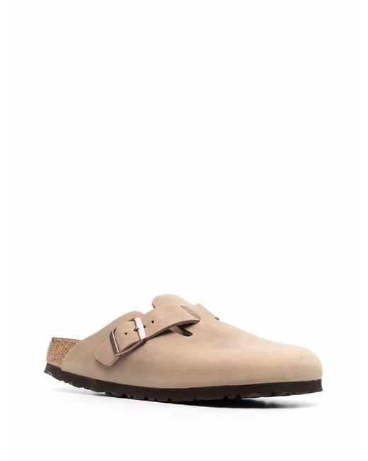 Birkenstock White Boston Buckled Slip-On Clogs for men