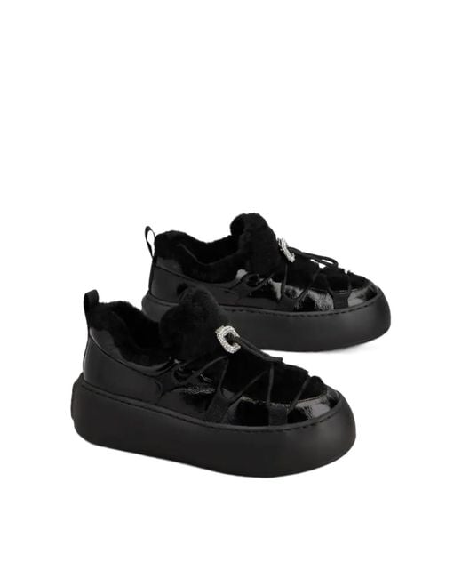 Roger Vivier Black Viv' Up Sneakers