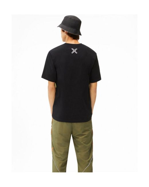KENZO Black Graphic Logo Print T-Shirt for men