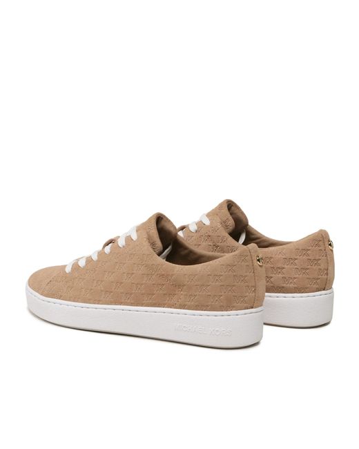 Michael Kors Brown Logo Strapped Low-Top Casual Shoes
