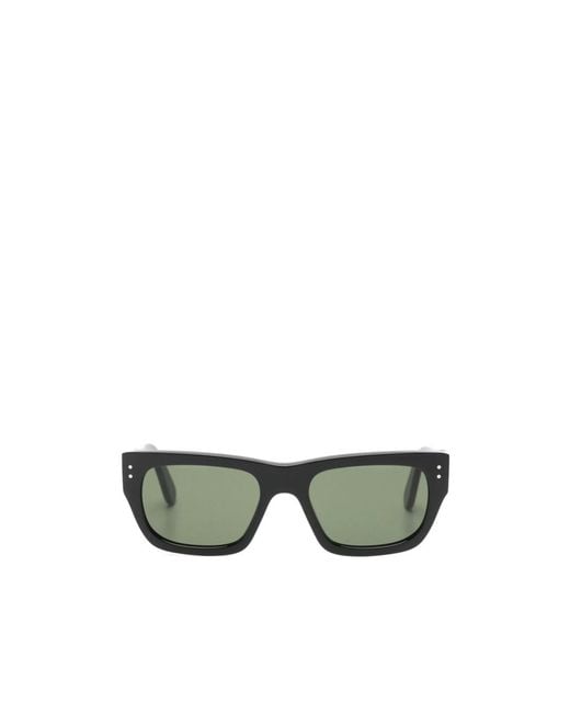 Totême Green Rectangle-Frame Sunglasses