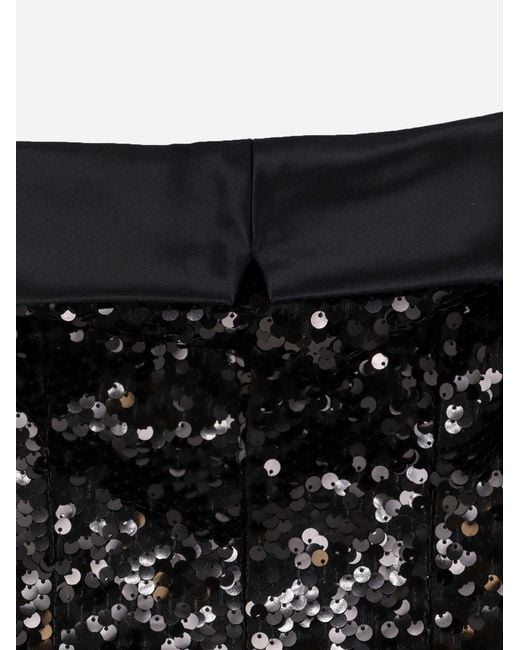 Alberta Ferretti Black Sequin Dress
