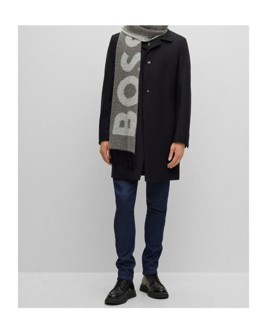 Boss Black Armin Jacquard Logo Scarf for men