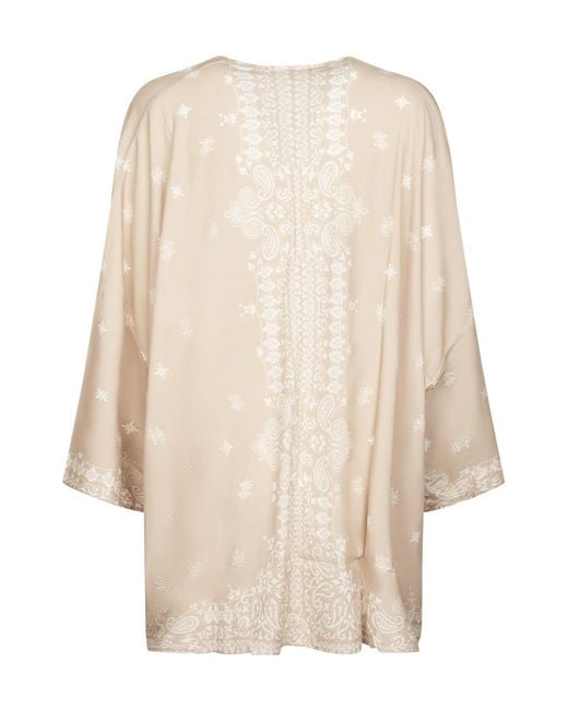 Mc2 Saint Barth Natural Milos Printed Open-Front Jacket