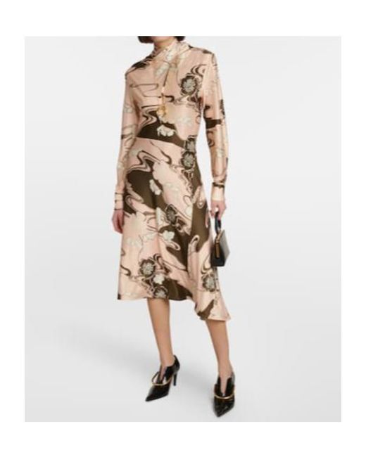 Jil Sander Natural Printed Midi Dress