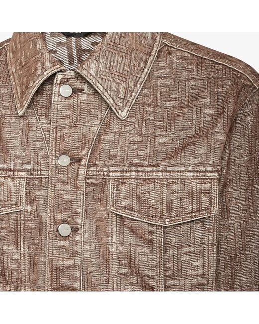 Fendi Brown Denim Jacket for men
