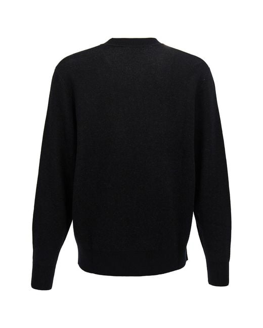 Versace Jeans Black Couture V-Emblem Crewneck Jumper for men