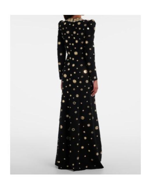 Jenny Packham Black Frency Embellished Gown