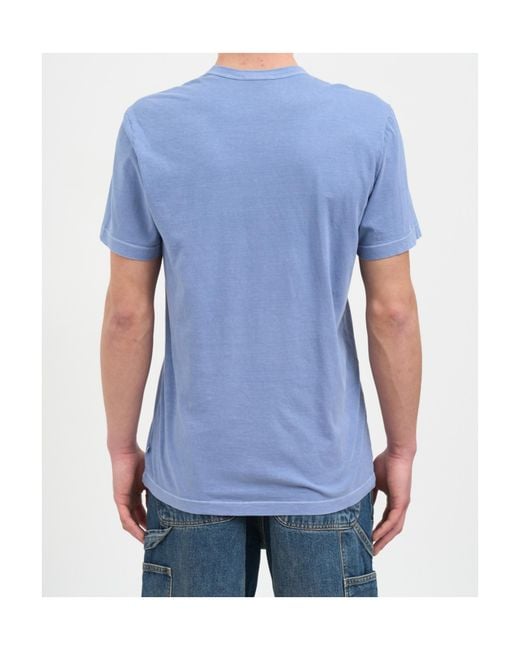 James Perse Blue Crew Neck Short-Sleeved T-Shirt for men