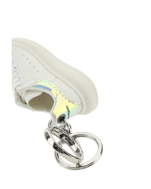 McQueen White Sneaker Charm Key Ring for men