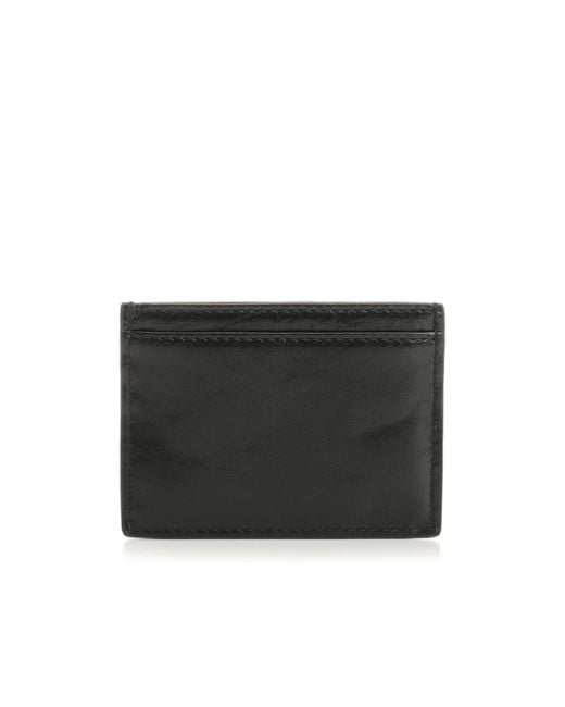 Vivienne Westwood Black Logo-Plaque Flat Card Holder