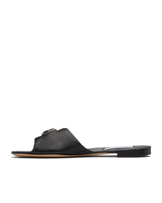 Gabriela Hearst Black Open-Toed Slippers