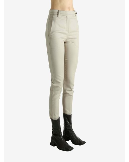 Brunello Cucinelli Gray Button Trousers
