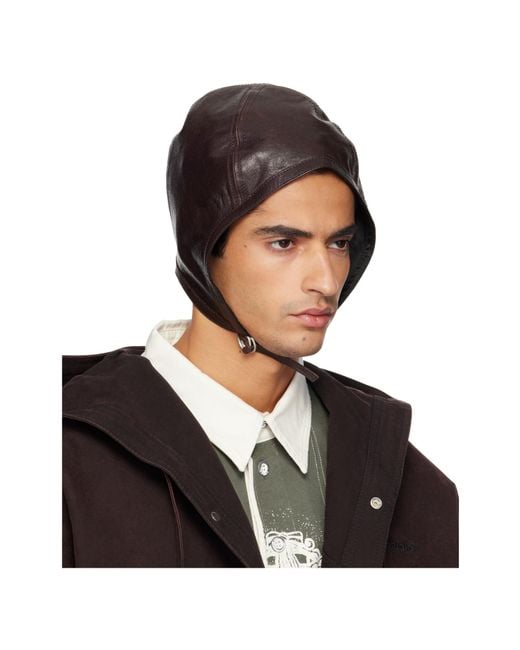 Acne Black Earm-Covering Hat for men