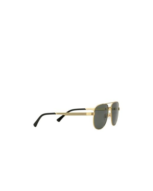 Gucci Metallic Navigator Frame Sunglasses for men