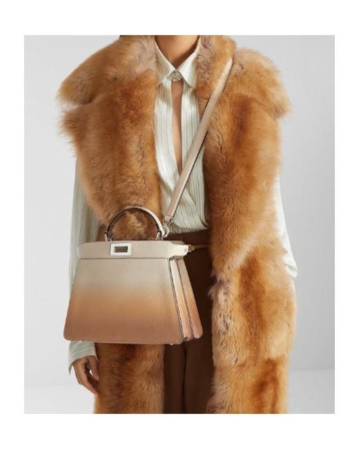 Fendi Natural Small Peekaboo Gradient-Effect Tote Bag