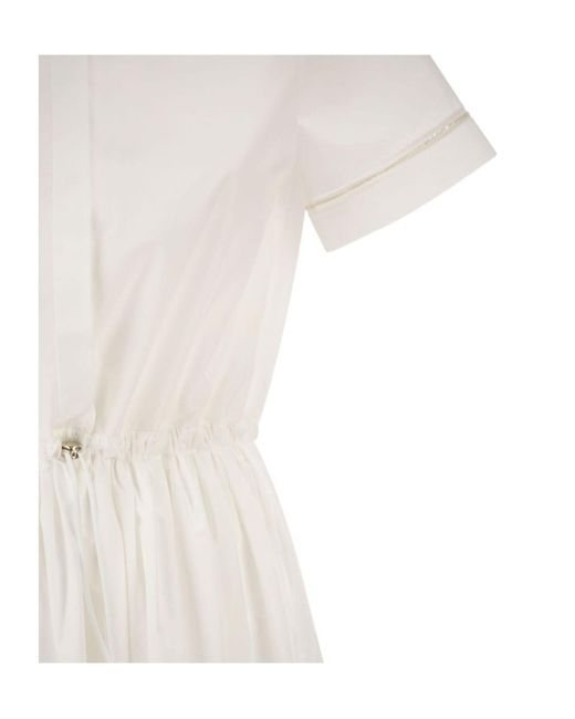 Fabiana Filippi White Short-Sleeved Polo-Collar Dress