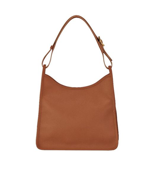 Longchamp Brown Medium Le Foulonné Shoulder Bag