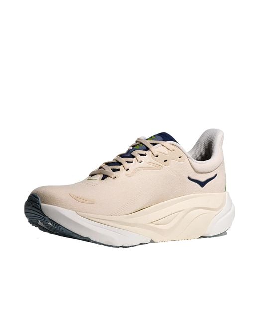 Hoka One One White Arahi 8 Birch Alabaster Sneakers for men