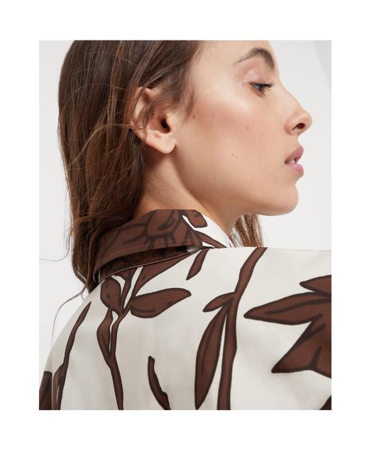 Brunello Cucinelli Multicolor Floral-Printed Button-Up Shirt