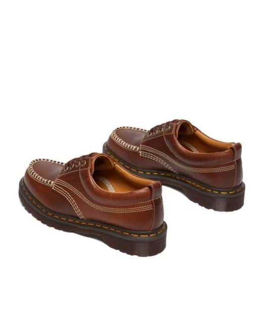 Dr. Martens Brown Lowell Leather Moc Toe Shoes for men