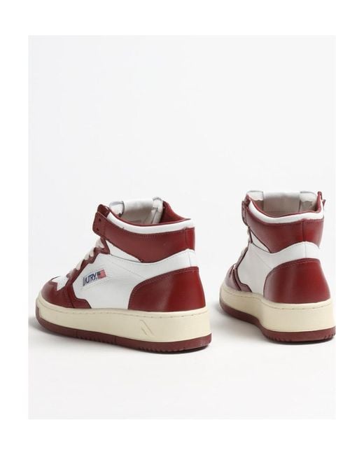 Autry Pink Medalist High-Top Sneakers