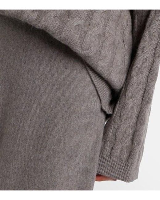 Lisa Yang Brown Crew Neck Knit Sweater