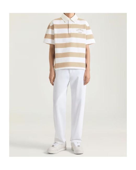 Givenchy White Striped Polo for men