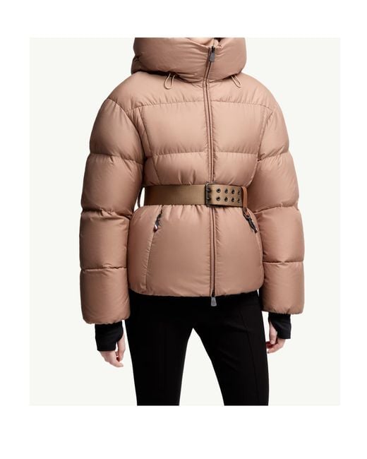 Moncler Pink Grenoble Nisene Zip-Up Belted Jacket