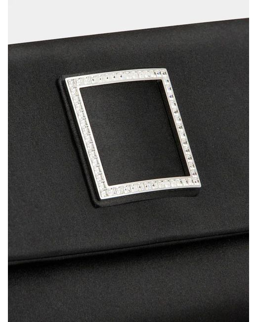 Roger Vivier Black Trompette Chain Clutch Bag
