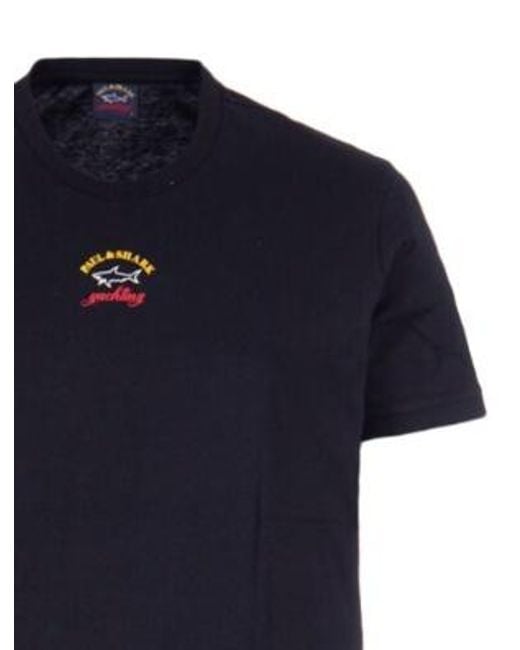 Paul & Shark Blue Logo Details T-Shirt for men