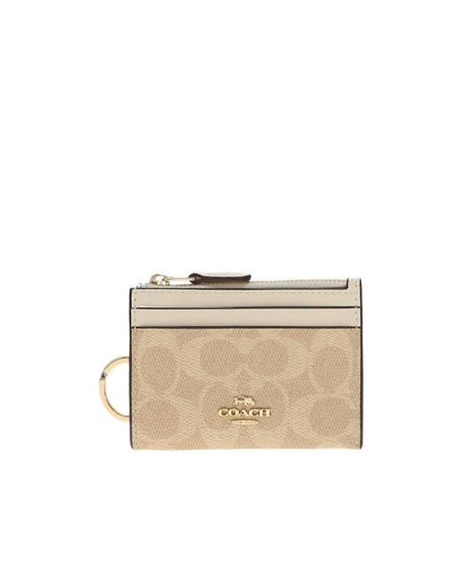 COACH Natural Mini Skinny Id Case