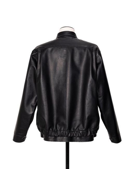 Sacai Black Leather Blouson for men