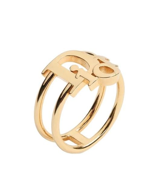 Dior Metallic Vertical Ring