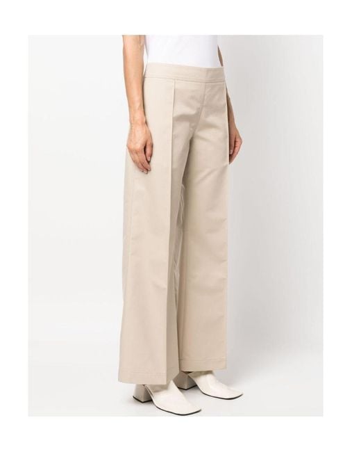 Studio Nicholson Natural Low Rise Tailored Straight-Leg Trousers