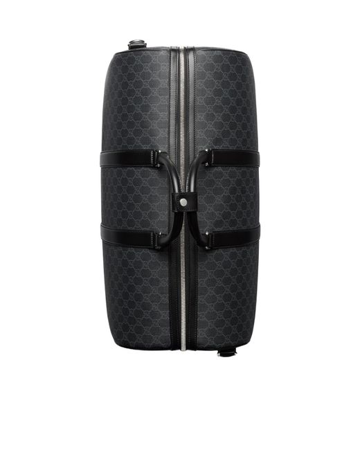 Gucci Black Gg Monogrammed Duffle Bag for men