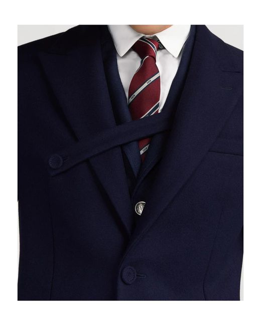 Dior Blue Homme Buttoned Strap Long Coat for men
