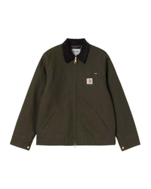 Carhartt Green Detroit Corduroy-Collar Cotton Jacket for men