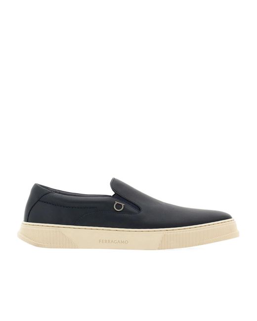 Ferragamo Blue A Pair Of Low-Cut Casual Shoes for men