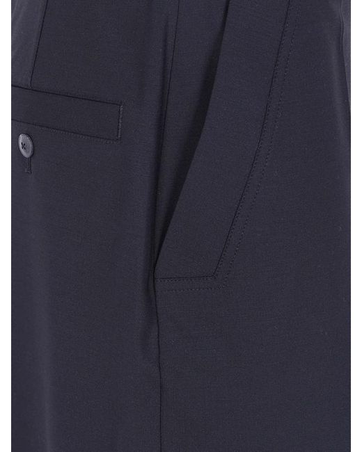 Rick Owens Blue Casual Trousers With Belt Loops