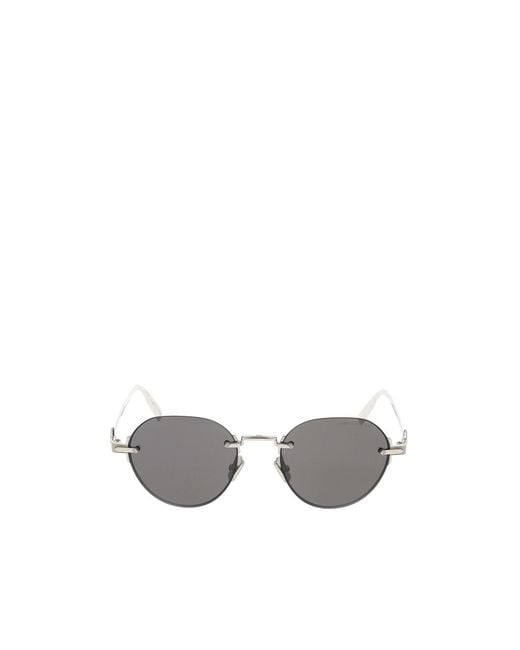 Dior White Eyewear Oval Frame Sunglasses for men