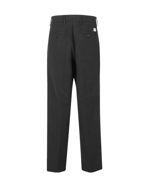 Department 5 Black Button-Detail Casual Trousers for men