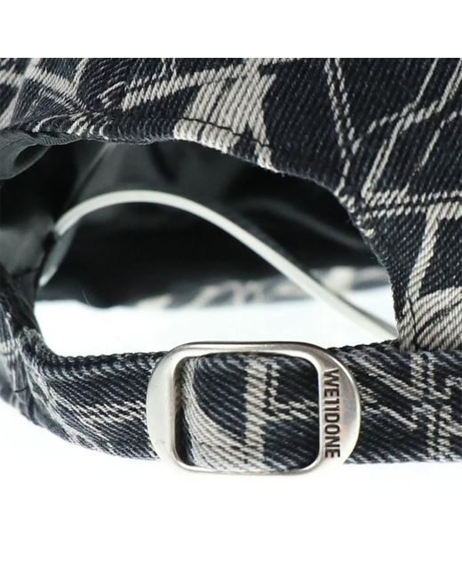 we11done Black Logo Baseball Hat for men