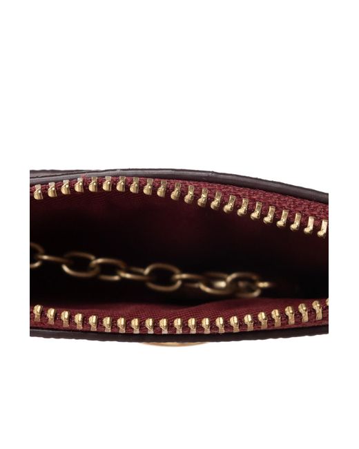 COACH Brown Logo Plaque Zipped Card Case