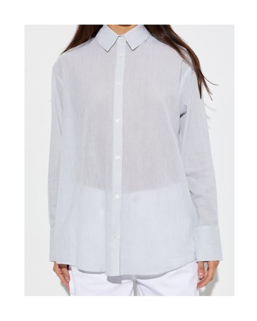 Anine Bing White Long Sleeve Shirt