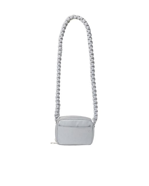 Kara White Logo Shoulder Bag