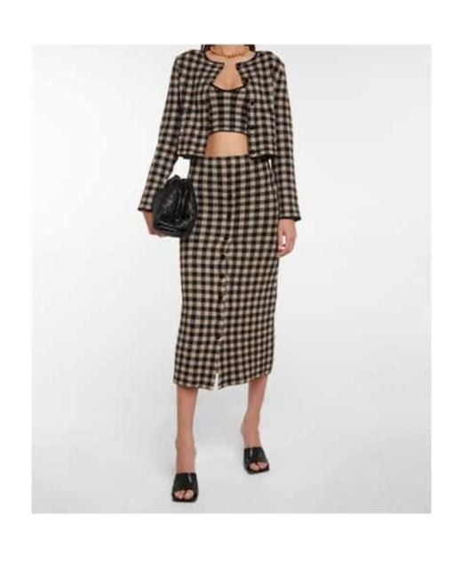 Altuzarra Black Flicker Checked Cardigan